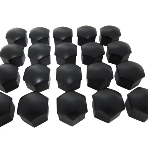 20x Original VW Audi Ecrou de Roue Caches Couvercles Noir Mat