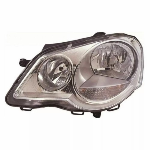 VW Polo Mk4 9N3 Hatchback 6/2005-3/2010 Lampe de phare chromée côté passager N/S