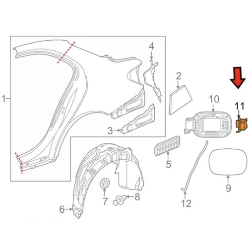 A0008207703 for W176 W246 W117 W205 X156 W166 R23 W222 Lock MechanismK1