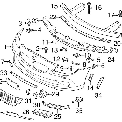 Genuine BMW 6 Series F12 F13 Front Bumper O/S Right Finisher 51117235460