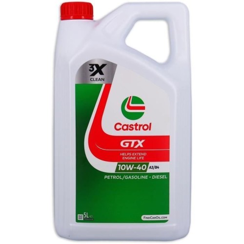 CASTROL GTX 10W-40, Huile Moteur, 5L